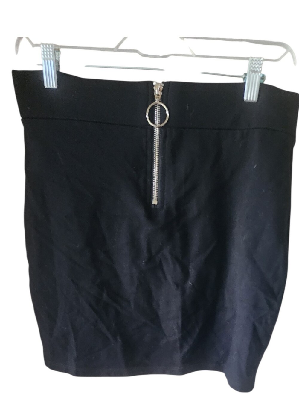Revamped High-Waist Black Bodycon Mini Skirt Size L